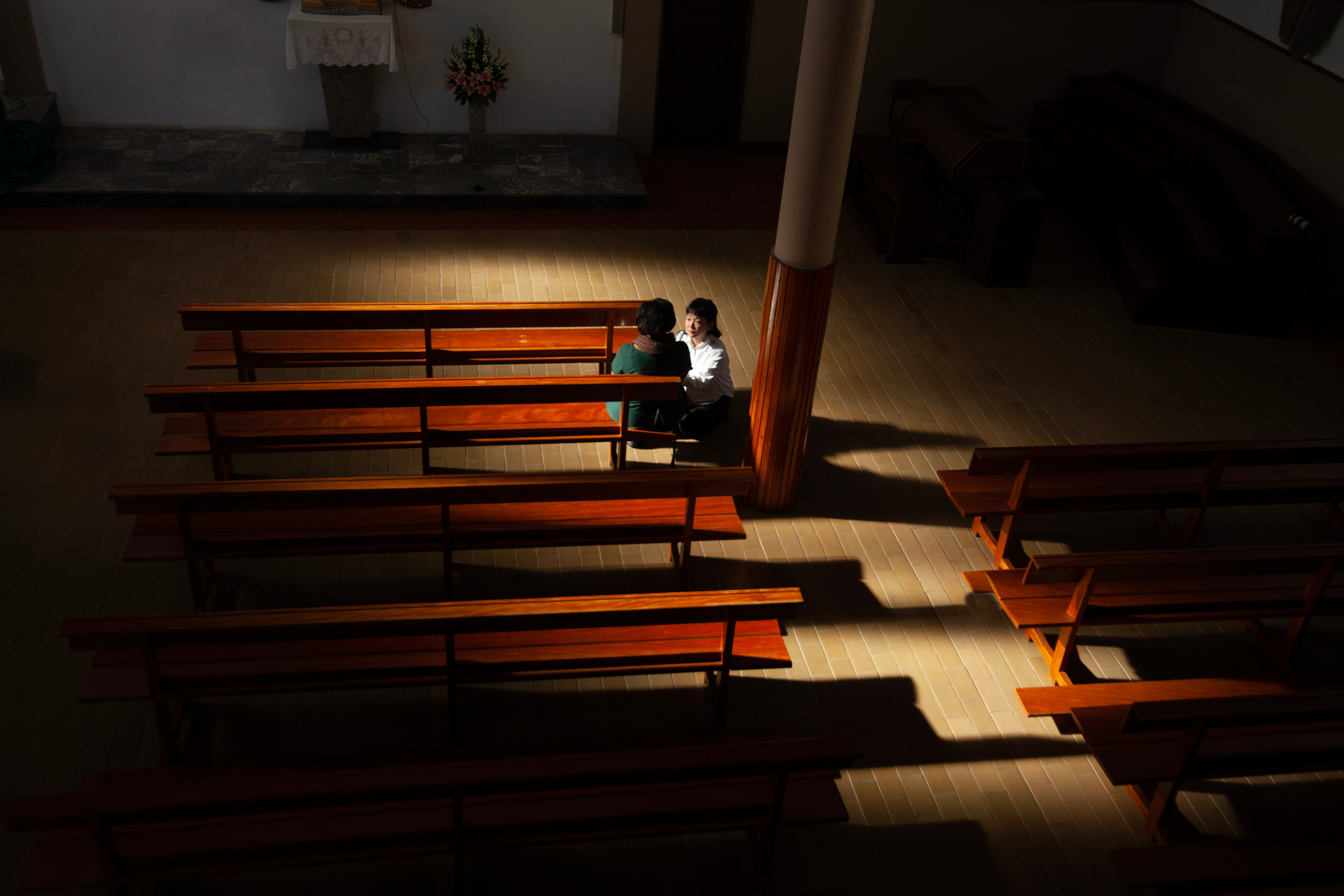 Sunday's Best People Praying in Church